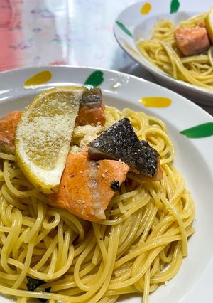 鮭とレモンのコンソメパスタ-レシピのメイン写真