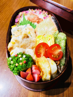 鶏胸肉とコーンのかき揚げわっぱ弁当♡-レシピのメイン写真