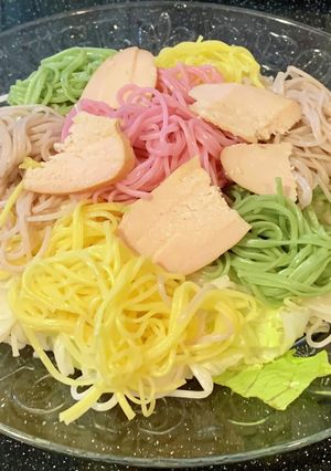 ほとんどそうめんのカラフルサラダ-レシピのメイン写真