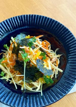 ＊シャキシャキ♩ポテたくわんキンパ風＊-レシピのメイン写真