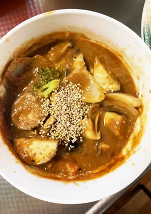 根菜茄子きな粉ガパオライス味温野菜サラダ-レシピのメイン写真