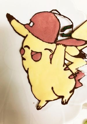 ケーキに飾るチョコ　ピカチュウ-レシピのメイン写真