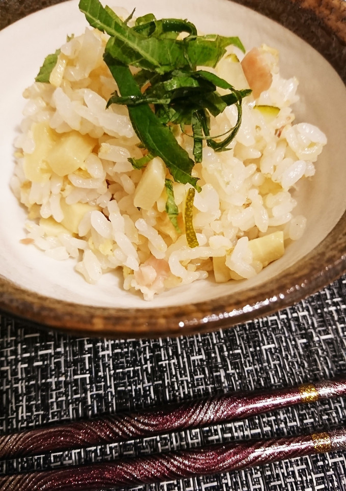 タケノコ炊き込みご飯ゆず和え-レシピのメイン写真