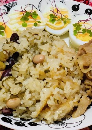 塩昆布とミックスビーンズの炊き込みご飯-レシピのメイン写真