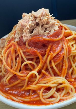 本格ツナトマトパスタ-レシピのメイン写真