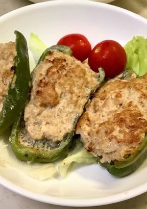 豆腐入り肉詰めピーマン-レシピのメイン写真