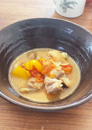 鶏肉トマトパプリカきのこ／IHなべ-レシピのメイン写真