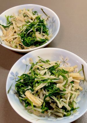 おかひじきとエノキの梅肉和え-レシピのメイン写真