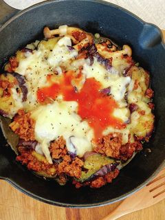 タコスミートで茄子のチーズ焼き-レシピのメイン写真