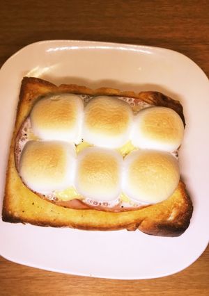 マシュマロ ハムトースト-レシピのメイン写真