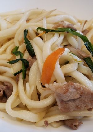 【5分】ただの焼きうどん(1人前)-レシピのメイン写真