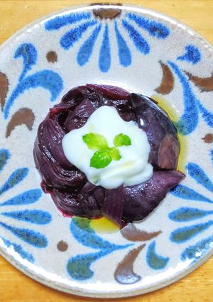 デザートになる紫玉ネギの甘酢煮-レシピのメイン写真