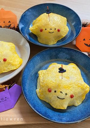 ハロウィン⭐︎オバケちゃんのオムライス♩-レシピのメイン写真