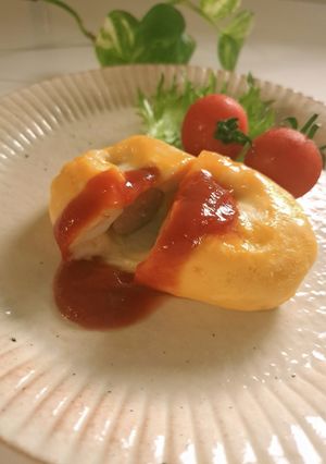 ウインナー入りのコロンとしたオムレツ♪-レシピのメイン写真