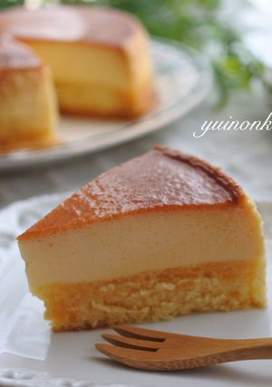 卵をふんだんに使用!贅沢2層プリンケーキ-レシピのメイン写真