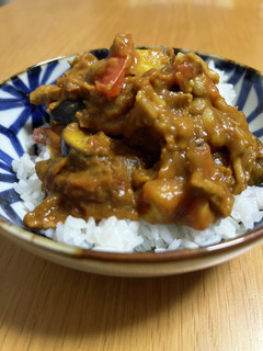 ナスとトマトのキーマカレー風-レシピのメイン写真