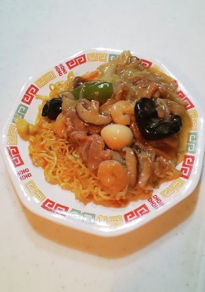 鶏がらスープの素で作るあんかけ焼そば♪-レシピのメイン写真