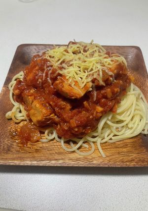 鶏胸肉のガーリックボロネーゼ-レシピのメイン写真