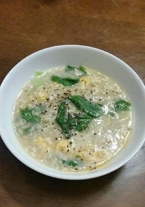 レタスとふんわり卵の洋風オートミール粥-レシピのメイン写真