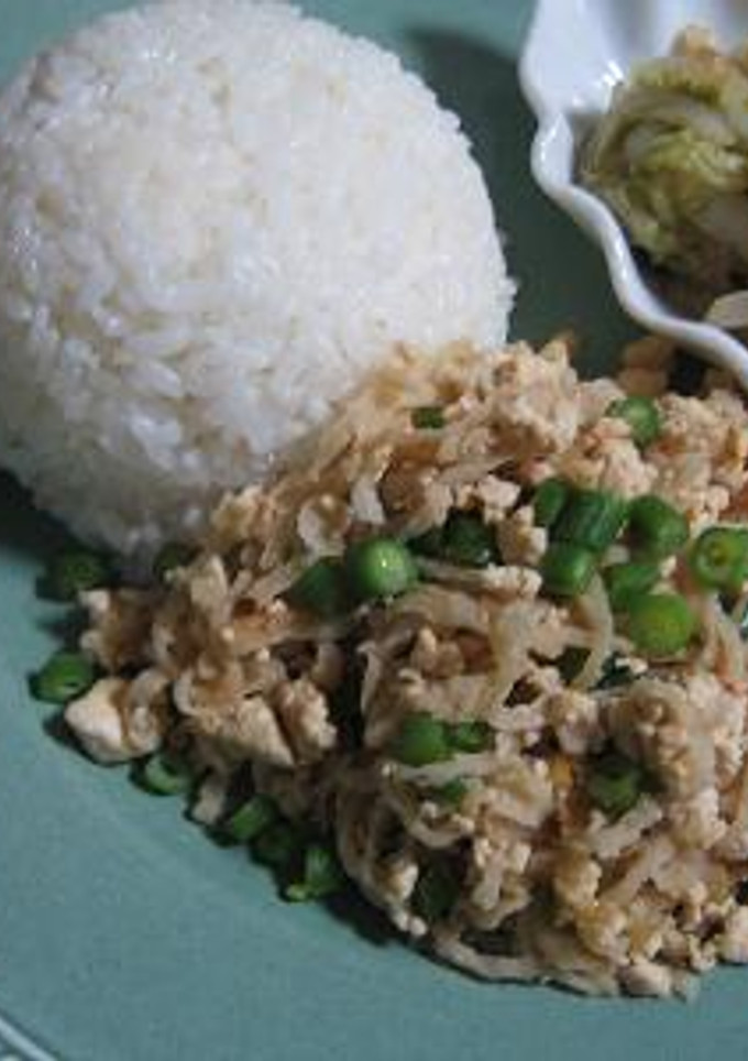 豆腐そぼろと切り干し大根のアジアン炒め丼-レシピのメイン写真