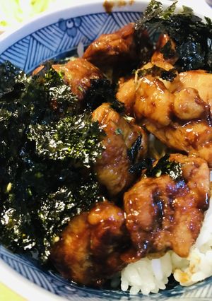 鶏もも肉●味噌カツソース風タレの海苔鶏丼-レシピのメイン写真