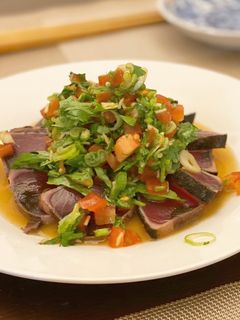 カツオのたたきの夏野菜マリネ-レシピのメイン写真