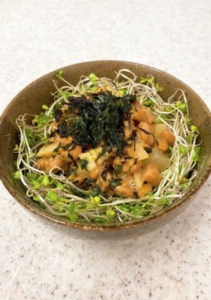 納豆たくあん和え♪スーパースプラウト添え-レシピのメイン写真