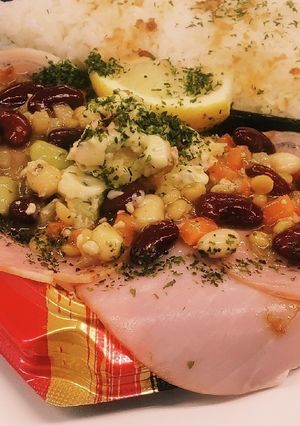 «“ポテサラハムスライス豆サラダ”»-レシピのメイン写真