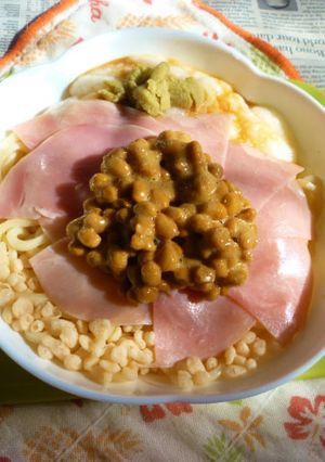 醤油うどん風冷やしうどん78ロースハム5-レシピのメイン写真