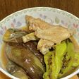 茄子&万願寺唐辛子と手羽の煮物