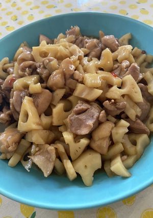 お正月おせちに⭐︎れんこんと鶏肉の甘辛炒め-レシピのメイン写真