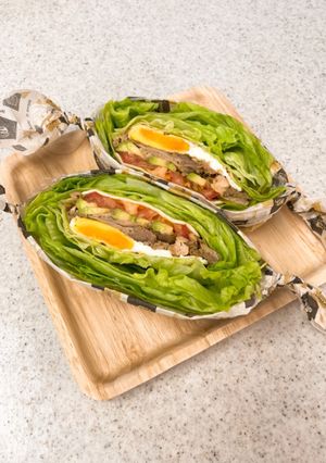 ヘルシー♪レタスバーガー風サラダサンド-レシピのメイン写真