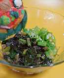金時草とオクラのネバネバ酢の物