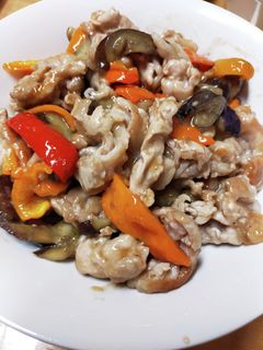 簡単!豚肉と茄子の甘酢炒め-レシピのメイン写真