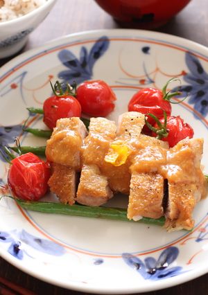 柚子味噌　＋　鶏ももステーキ-レシピのメイン写真