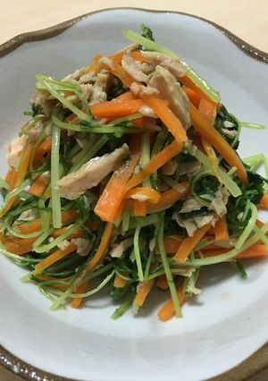 簡単おかず:豆苗とツナ炒め-レシピのメイン写真