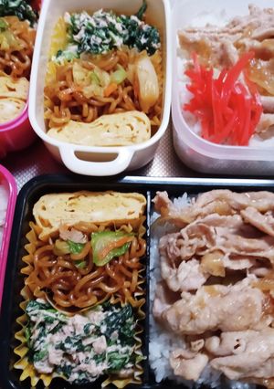 高校生息子、旦那、娘弁当(9/5)-レシピのメイン写真