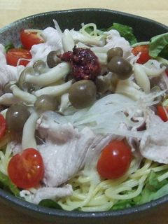 ●低カロリー●豚しゃぶサラダ風パスタ-レシピのメイン写真