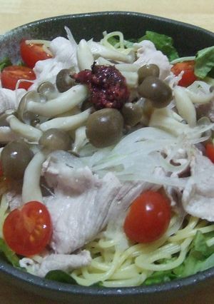 ●低カロリー●豚しゃぶサラダ風パスタ-レシピのメイン写真