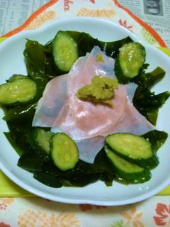 わかめロースハムきゅうりの浅漬けのタパス-レシピのメイン写真