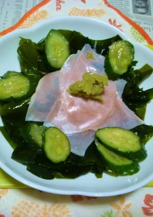 わかめロースハムきゅうりの浅漬けのタパス-レシピのメイン写真