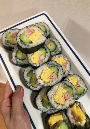 卵ときゅうりの巻き寿司☆覚書-レシピのメイン写真