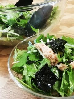 我が家のサラダ ツナ×水菜チョレギサラダ-レシピのメイン写真