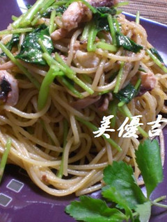塩辛と三つ葉のパスタ-レシピのメイン写真