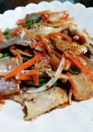 キムチと豚肉マヨネーズ炒め-レシピのメイン写真