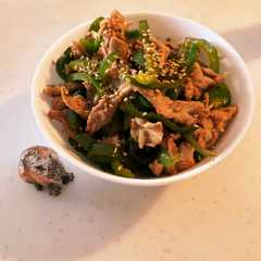 รูปของ 豚肉とピーマンの青椒肉絲風