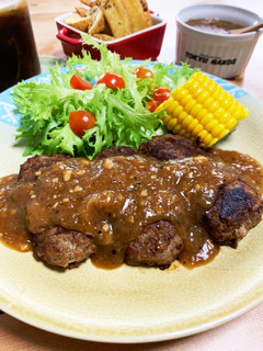 ワイルドハンバーグステーキ-レシピのメイン写真