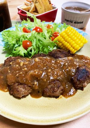 ワイルドハンバーグステーキ-レシピのメイン写真