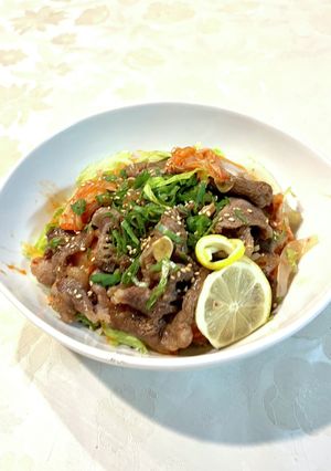 ちょっとピリ辛の野菜キムチカルビ丼-レシピのメイン写真