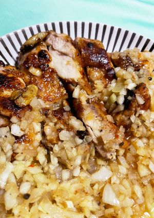 鶏もも肉のにんにく焼き♪半ナマ玉ねぎダレ-レシピのメイン写真